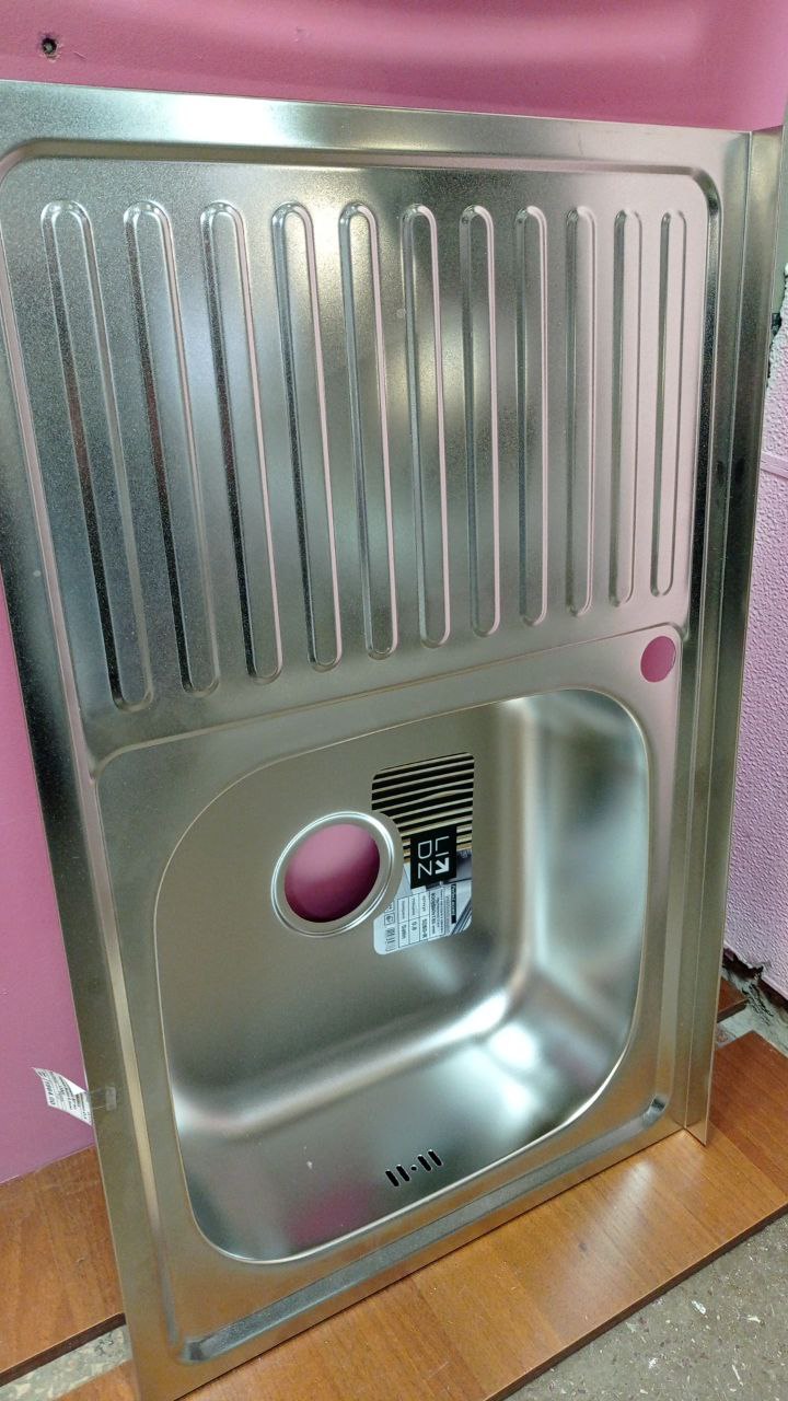 Lidz Мийка накладна 80*50 права 0,8 Satin (180)